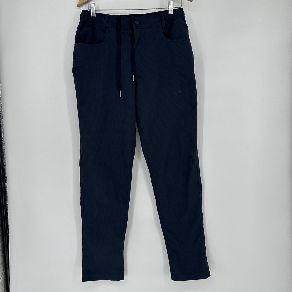 McDonalds employee uniform navy pants logo embroidered medium drawstring